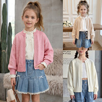 Vente en gros usine – Nouveau cardigan simple pour filles, style européen, sans fermeture, en tricot, couleur unie, décontracté, type veste ou manteau
