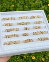3d Bubble Letter Number Charms Puff Initial Pendant Personalized Name Jewelry Diamond Alphabet Balloon Letter Necklace