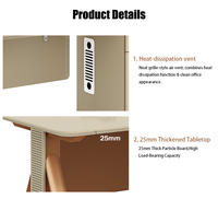 Bureau de direction avec meuble de rangement, pieds en bois et tiroir pour bureau de manager, vente en gros directe d'usine