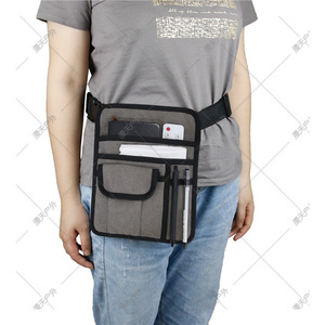 Sac banane en toile réglable et lavable pour serveurs de restaurant et KTV, service de commande et accueil, noir - Product Image 2
