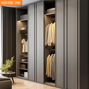 Wision Hoogwaardig, elegant, modern vrijstaand houten kledingkastsysteem met verborgen vakken en decoratieve displays voor de slaapkamer - Product Image 4