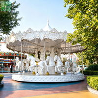 Manèges de carrousel pour enfants personnalisables pour parcs d'attractions, avec certificat CE, carrousel de luxe à 16 places pour fêtes foraines en plein air
