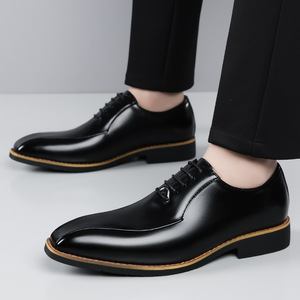 Chaussures en cuir pour hommes grandes tailles 2026, chaussures de mariage formelles et décontractées pour les mariés, personnalisation et vente en gros disponibles - Product Image 4