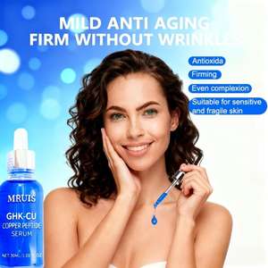 Serum perawatan kulit Peptida tembaga biru, dengan ghk-cu rumput laut Vitamin C tubuh lidah buaya Anti Keriput melembabkan - Product Image 2