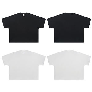 T-shirt Homme en Coton Tricoté 100% de Haute Qualité, 275g, Respirant, Coupe Boxy, Épaules Tombantes, Style Streetwear, Design Vierge à Imprimer - Product Image 3
