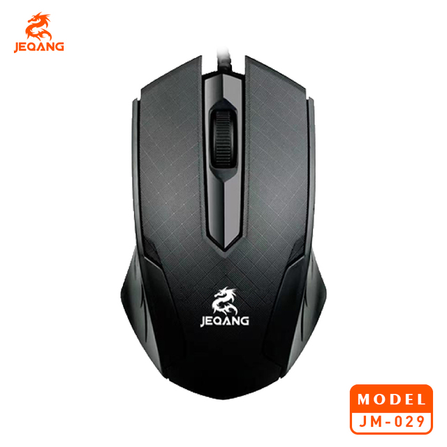 Jeqang JM-029 Mini 3D Wired Optical USB Mouse Ergonomic Design 3-Button 1-Roller High DPI Laptop/Desktop Both-Handed Stock