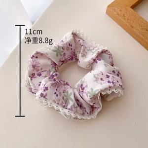 Chouchous pour cheveux unisexe en polyester et mousseline, surdimensionnés, anti-pointe, avec fermeture éclair, style européen et américain, pour filles - Product Image 3