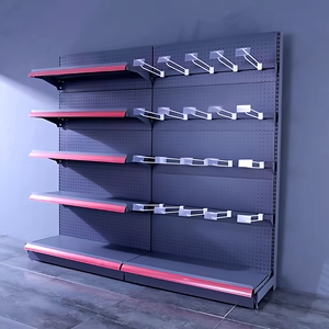 Thickened Pegboard Shelves 0.8mm Backplate 2.5mm Bracket Supermarket Display Rack - Product Image 1