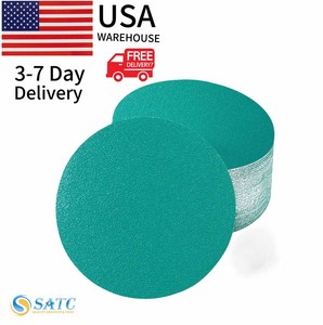 Disco de Lijado de Gancho y Bucle Verde de 9 Pulgadas, Sin Orificios, Papel de Lija Cerámico, Paquete de 10, Envío Gratuito en EE. UU., Envío Local en EE. UU. en 24 Horas - Product Image 2
