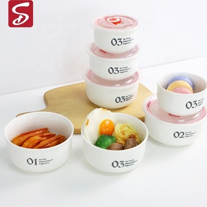 Bowl With Lid Ceramic Serving Bowls With Lids Mixing Bowls Sets Food Storage Containers Versatile Prep Bowls For Kitchen Salad Fruit