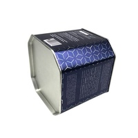 Boîtes de conserve rondes en métal bleu antique personnalisées de grande taille, scellées, de qualité alimentaire, avec couvercle, pour lait et aliments, impression CMYK