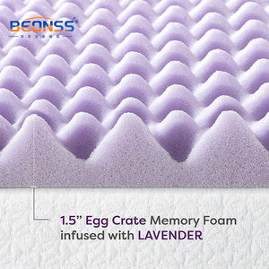 طبقة علوية للمرتبة من الإسفنج الذكي واللاتكس بحجم كامل الأكثر مبيعًا، غطاء ووسادة مرتبة من جل اللاتكس بتصميم قفص البيض - Product Image 4