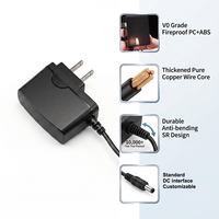 Adaptateur secteur 12V 1A AC DC 12W, alimentation à découpage homologuée FCC, prise US/EU/UK/AU pour routeur et bande LED