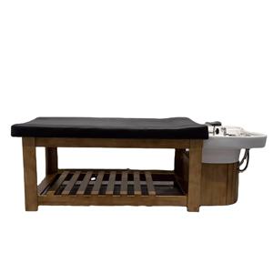 In primo piano shampoo letto in legno massello staffa può essere personalizzato colore può essere hydro massaggio con armadi - Product Image 4