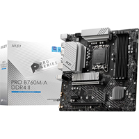 Carte mère d'ordinateur de jeu MSI PRO B760M-A DDR4 II, prend en charge les processeurs CPU 12/13/14 (Intel B760/LGA 1700) pour ordinateurs DIY