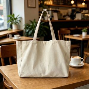 Customized Printed Canvas Tote Bag Portable Shoulder <b>Handbag</b> for Daily Use - Product Image 4