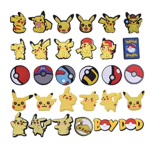 Мультяшные шармы Pokeman для обуви Pickachu