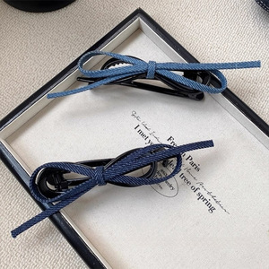 Accessoires pour cheveux de style français, design élégant et simple, nœud pour queue de cheval, pince banane - Product Image 2