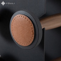 Ensemble d'haltères OEM&ODM en cuir de noyer argenté finition miroir 1kg 2kg 3kg Marque YouLi pour la maison, le bureau, l'appartement, la salle de sport