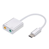 Typ-C Treiberfreie 7.1 Soundkarte Telefon-Lautsprecher Laptop 2-in-1 Adapter mit 3,5mm Kopfhörer DAC-Kabel