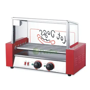 Hotdog maker machine Commercial Electric Rolling Hot Dog 9 Rollers Stainless Steel Hotdog Machine