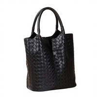 Nouvel Arrivage 2025 – Sac Fourre-tout en Cuir Véritable pour Femme, Tissé, Polyvalent et Tendance, Style Minimaliste Élégant avec Fermeture Éclair sur le Côté