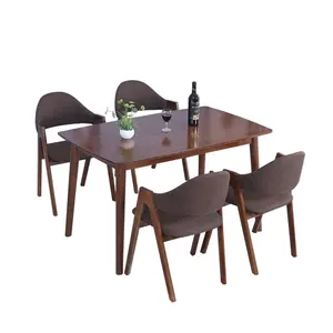 Nordic Style Solid Wood Dining Table And Chair Long Negotiation Table Fast Food Restaurant Table And Chair