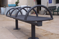 Banc d'extérieur en acier pour arrêt de bus Mobilier extérieur pour parc de rue Banc en métal pour le jardin public Banc pour l'école