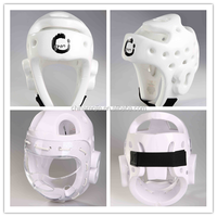Casque de combat de garde de tête de Sport de haute qualité équipement de Taekwondo de karaté boxe avec masque en plastique de sécurité
