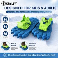 CAYLEY OL-G012 Raquettes à neige en PE en forme de patte d'ours avec sangle de fixation réglable, équipement de marche sur neige d'hiver pour enfants et adultes, logo personnalisé