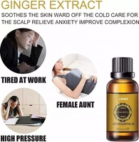 Vente en gros 100 Gingembre naturel 30ml Drainage du ventre Huile essentielle de gingembre Huile de massage