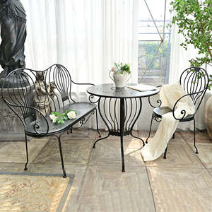 INNOVA Eco-friendly Home Living Room Accent Modern Durable Black <b>White</b> Long Metal <b>Chair</b> Apartment <b>Dining</b> Exterior Use Hotel - Product Image 6