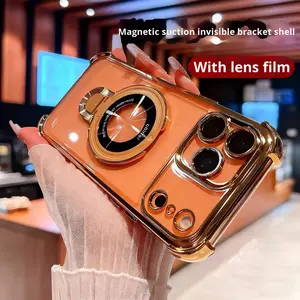 Étui <span class=keywords><strong>de</strong></span> téléphone portable magnétique antichoc en TPU+PC <span class=keywords><strong>de</strong></span> luxe pour 17 17 Pro avec protection anti-chute aux <span class=keywords><strong>quatre</strong></span> <span class=keywords><strong>coins</strong></span> - Product Image 5