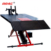 AA4C 450kg 1000lb Table de levage pneumatique de 48 pouces de largeur pour moto ATV avec Extensions latérales, cric de levage pour moto ATV