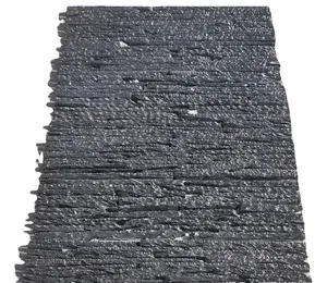 שחור צבע טבעי צפחה אבן תרבית שחור צפחה רוק צפחה התרבותי אבן עבור קיר קישוט