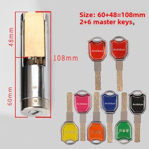 Cylindres de serrure de porte antivol compatibles Wangli 22 28 78 88 108 Spécifications Super Classe C Entièrement en cuivre Performances spéciales - Product Image 5