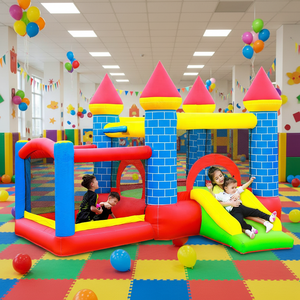 Structure gonflable commerciale pour aire de jeux pour enfants en supermarché, château gonflable avec toboggan et obstacles - Product Image 2