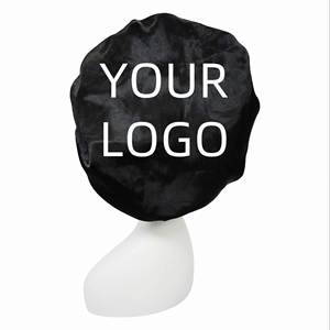 Wholesale Satin <b>Bonnet</b> With Wide Elastic Band Silk Wrap Sleeping Soft Breathable Night Cap <b>for</b> Curly Natural Afro <b>Hair</b> - Product Image 1