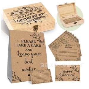 Wooden postcard and message card storage box, flip-<b>top</b> lockable envelope and love letter organizer, solid wood <b>wedding</b> souvenir - Product Image 3