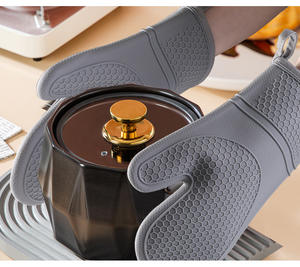 Guanto da forno antiscivolo in <span class=keywords><strong>Silicone</strong></span> resistente al calore guanti da forno per barbecue impermeabili da cucina in <span class=keywords><strong>Silicone</strong></span> - Product Image 2