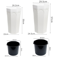 Pots de plantes en plastique en gros, texture blanche, grand pot de bonsaï, pot de fleurs de jardin