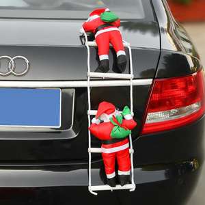 Pendentif Père Noël pour voiture, décoration de voiture, position arrière, décoration intérieure créative, ambiance festive de Noël, 45 cm - Product Image 2