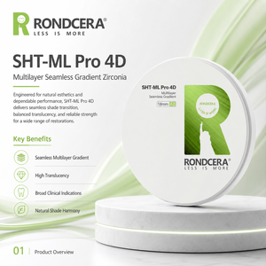 Bloc de zircone multicouche 4D Rondcera SHT-ML Pro compatible avec les fraiseuses Roland – Zircone professionnelle au <span class=keywords><strong>prix</strong></span> d'usine - Product Image 3