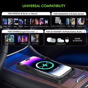 מטען אלחוטי מותאם אישית 15w צ 'י רכב בעל טלפון רכב מטען מהיר ללא החלקה החלקה עבור iPhone - Product Image 2