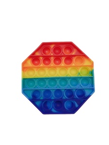 Small Hexagon Stress Bubble <b>Fidget</b> Popper Silicone Sensory <b>Toy</b> Rainbow Color Unisex Promotional Gift - Product Image 3