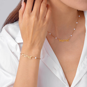 Collana a catena per clavicola in oro sottovuoto in acciaio inossidabile ciondolo moda donna per la <span class=keywords><strong>festa</strong></span> <span class=keywords><strong>della</strong></span> <span class=keywords><strong>mamma</strong></span> - Product Image 1