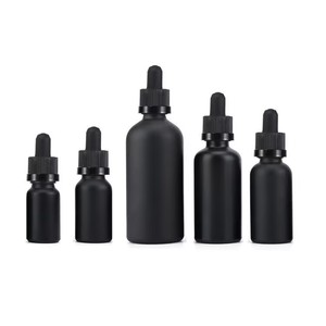 Flacon <span class=keywords><strong>Cosmétique</strong></span> Noir Givré <span class=keywords><strong>pour</strong></span> Huiles Essentielles, Meilleures Ventes, 5 ml, 10 ml, 15 ml, 30 ml, 50 ml, 100 ml, Avec Pipette Graduée et Emballage en Carton - Product Image 4