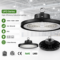 Projecteur LED UFO 200W pour entrepôt, usine, salle de sport, commerce de détail, éclairage industriel de grande hauteur