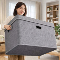 Boîte de rangement pour vêtements, rectangulaire, écologique, en tissu moderne, 60L-70L, pliable, anti-poussière, organisateur de garde-robe à domicile