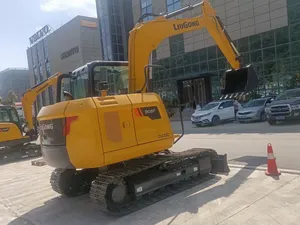 Mini-excavatrice sur chenilles compacte 908F de marque supérieure, jaune, hydraulique, pour travaux de construction - Product Image 5